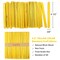 CraftySticks Colored Wood Craft Sticks 4.5 Inch, Red Orange Yellow Green Blue Purple White Black Pink Brown Popsicle Sticks